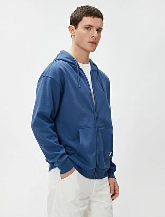 4WAM70112MK Koton Erkek Sweat MAVİ