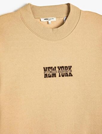 4WAM70123MK Koton Erkek  Sweat BEJ
