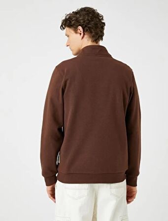 4WAM70126MK Koton Erkek Sweat KAHVERENGİ