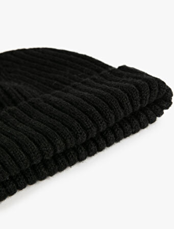 Basic Örgü Bere Dokulu Katlama Detaylı