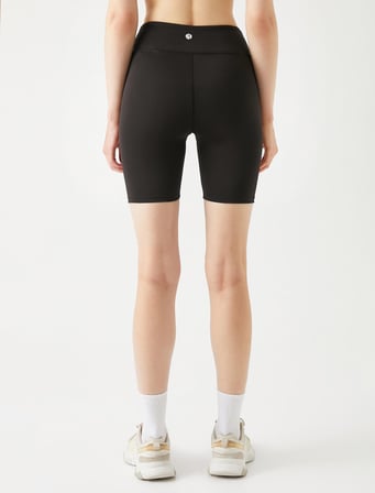 Basic Biker Tayt Normal Bel Yıldız Baskılı