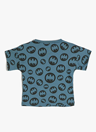 Koton Lacivert Erkek Bebek Bisiklet Yaka Kısa Kollu Baskılı T-Shirt 3SMB10364TK