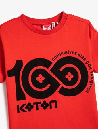 Tişört Koton Baskılı Kısa Kollu Pamuklu 