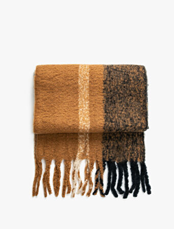 Maksi Atkı Yumuşak Dokulu Püsküllü