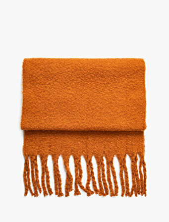 Basic Atkı Yumuşak Dokulu Püsküllü