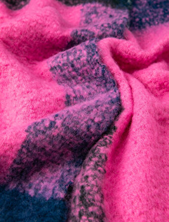 Ekose Atkı Yumuşak Dokulu Püsküllü