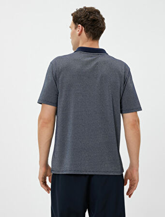 Basic Polo Yaka Tişört Düğmeli Kısa Kollu
