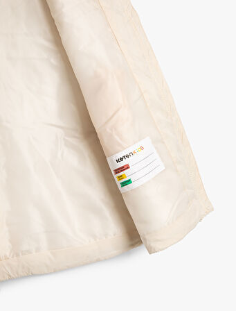 Şişme Yelek Dik Yaka Fermuarlı Cepli