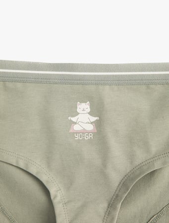 Hipster Külot Slogan Baskılı Basic Pamuklu