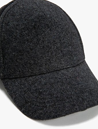 Kaşe Kep Şapka Dokulu Yün Karışımlı