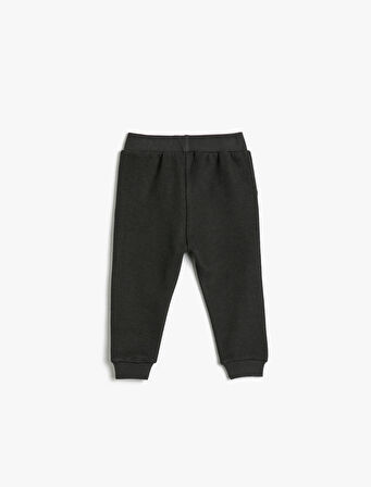 Basic Jogger Eşofman Altı Beli Bağlamalı Kaşkorse Pamuklu