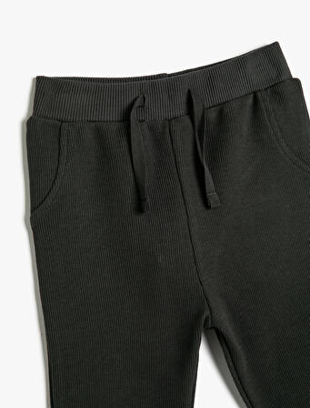 Basic Jogger Eşofman Altı Beli Bağlamalı Kaşkorse Pamuklu