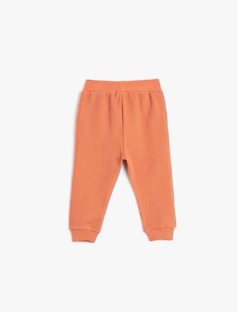 basic jogger eşofman altı beli bağlamalı kaşkorse pamuklu