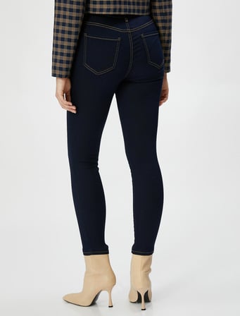 Yüksek Bel Kot Pantolon Dar Paça - Carmen Jeans