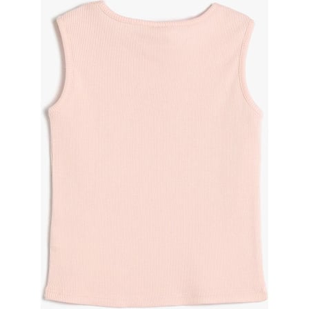 Koton Pembe Kız Bebek Bisiklet Yaka Kolsuz Baskılı Atlet 3SMG30022AK