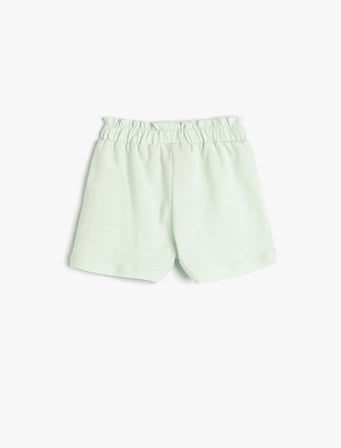 Basic Şort Beli Lastikli Pamuklu