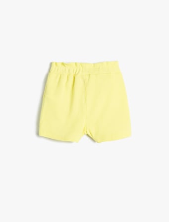 Basic Şort Beli Lastikli Fitilli Pamuklu 
