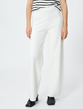 Tayt Pantolon Bol Paça Normal Bel