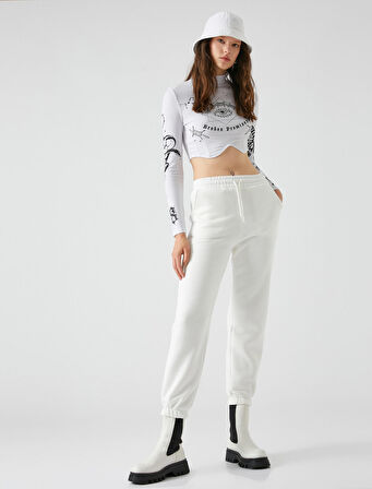 Jogger Eşofman Altı Beli Lastikli Bağcıklı Cep Detaylı