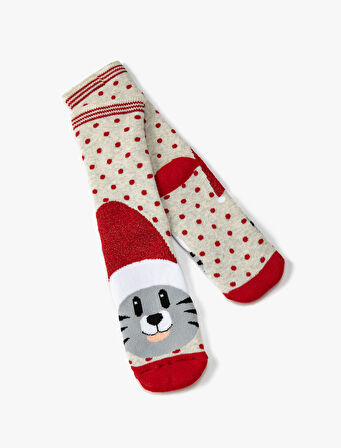 Yılbaşı Temalı Havlu Çorap 