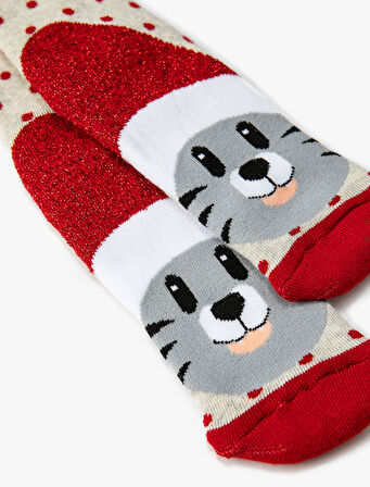 Yılbaşı Temalı Havlu Çorap 