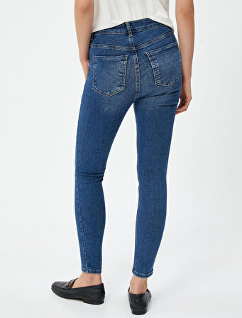 Yüksek Bel Toparlayıcı Kot Pantolon Dar Paça Dar Kesim - Carmen Jean