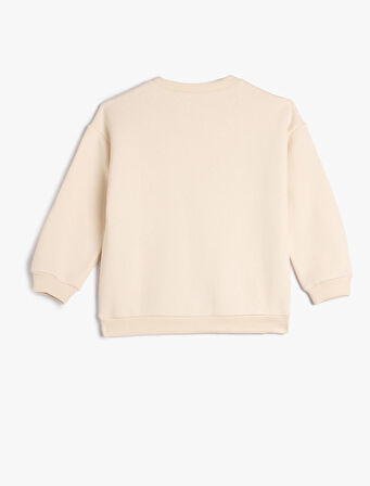 Basic Sweatshirt Şardonlu Bisiklet Yaka