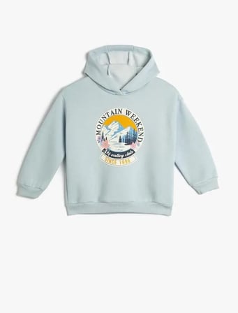 4WKG10263AK Koton Kız Çocuk  Sweat MAVİ