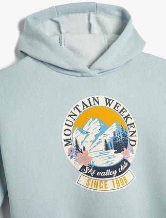 4WKG10263AK Koton Kız Çocuk  Sweat MAVİ