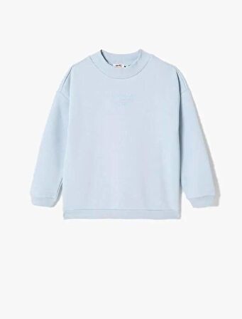 4WKG10281AK Koton Kız Çocuk  Sweat MAVİ