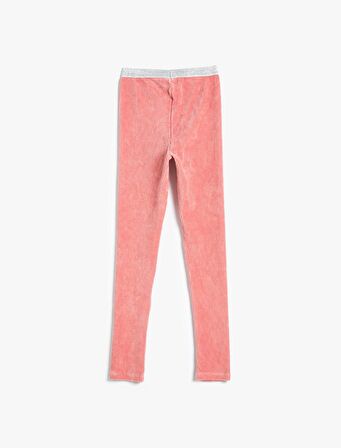 4WKG40060AK Koton Kız Çocuk  Tayt PEMBE