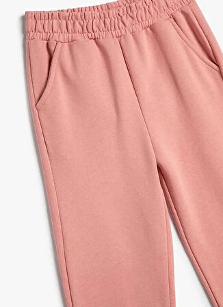 Koton Pembe Kız Çocuk Lastikli Düz Eşofman Altı 4WKG40151AK