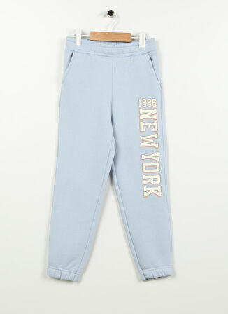 Koton Mavi Kız Çocuk Lastikli Baskılı Eşofman Altı 4WKG40162AK