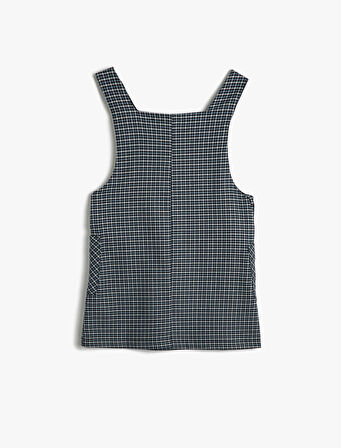 Jile Elbise Cep ve Düğme Detaylı Pamuklu