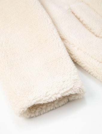 Koton Kadın Peluş Mont Kruvaze Düğmeli Cep Detaylı 4WAK00162EW
