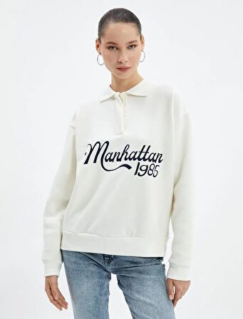 4WAL10198IK Koton Kadın  Sweat EKRU