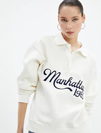 4WAL10198IK Koton Kadın  Sweat EKRU