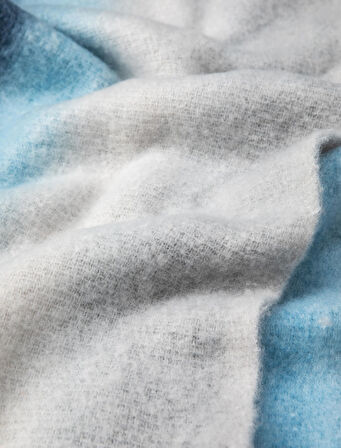 Atkı Renk Geçişli Yumuşak Dokulu Püsküllü