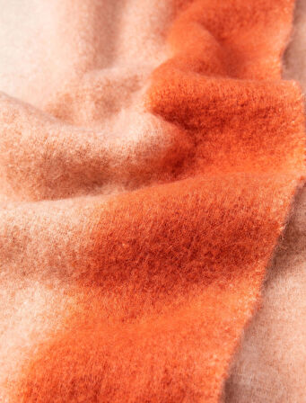 Atkı Renk Geçişli Yumuşak Dokulu Püsküllü