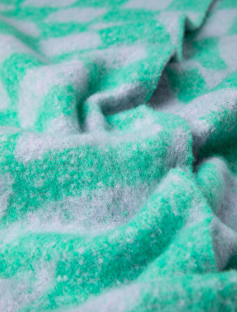 Atkı Kareli Yumuşak Dokulu Püsküllü