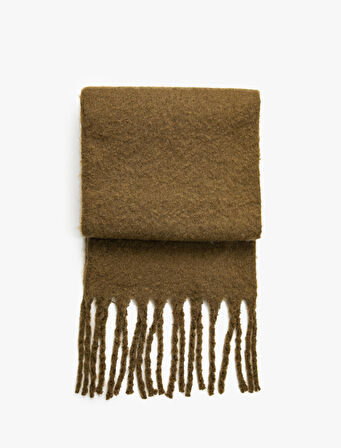 Atkı Uzun Püsküllü Yumuşak Dokulu