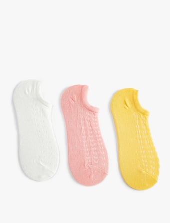 3-Pack Textured Multicolor Bootie Socks Set