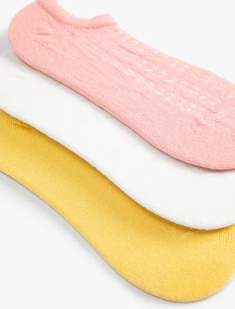 3-Pack Textured Multicolor Bootie Socks Set