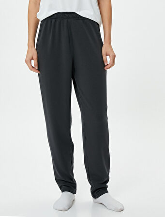 Jogger Pijama Altı Beli Lastikli