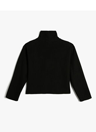 Koton Balıkçı Yaka Standart Düz Siyah Kazak Kadın 4WAK30019EK