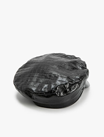 Kasket Şapka Suni Deri