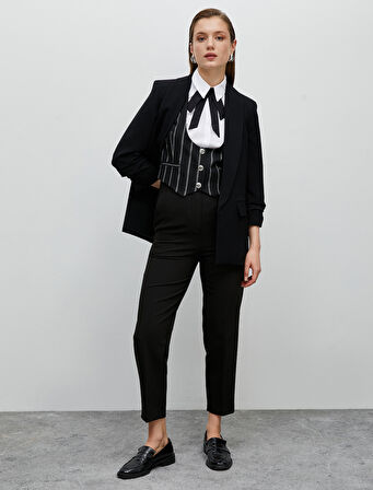 Basic Blazer Ceket Kapaklı Cepli