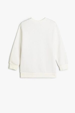 Koton Erkek Çocuk Sweatshirt Kaplan Baskılı Bisiklet Yaka Uzun Kollu Şardonlu