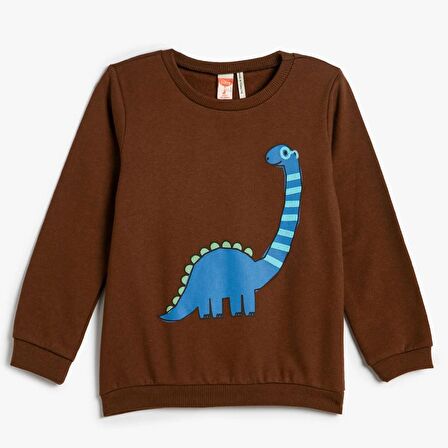 Koton Kids Dinazor Baskılı Sweatshirt KOTON-4WMB10197TK873