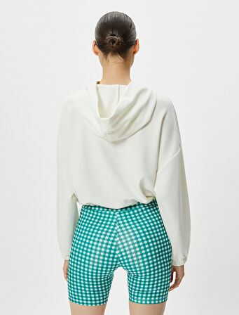 Modal Kumaş Spor Kapşonlu Sweatshirt Bol Kalıp Yumuşak Tuşe Dokulu